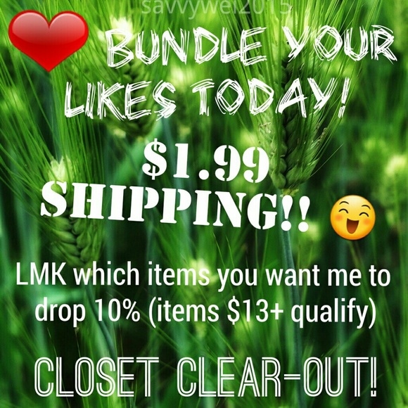 Closet Clear-Out, $1.99 SHIPPING Time!
