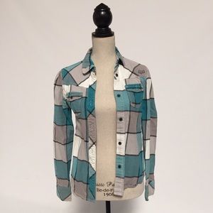 Blue and grey Flannel