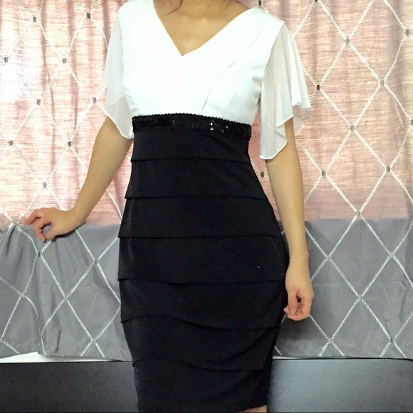 Black and white dress