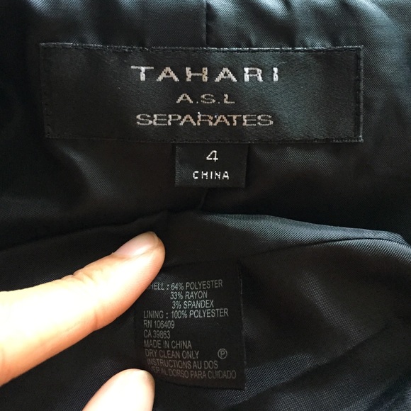 Tahari Black 2pc Skirt Suit - Picture 4 of 4