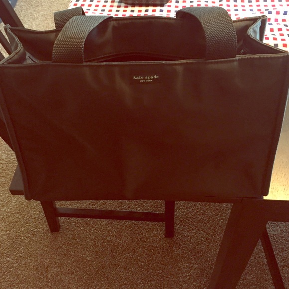 kate spade Handbags - Kate Spade Classic Black Nylon Multi Tote