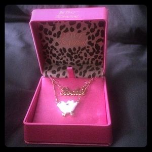 Betsey Johnson ROCKER chick necklace