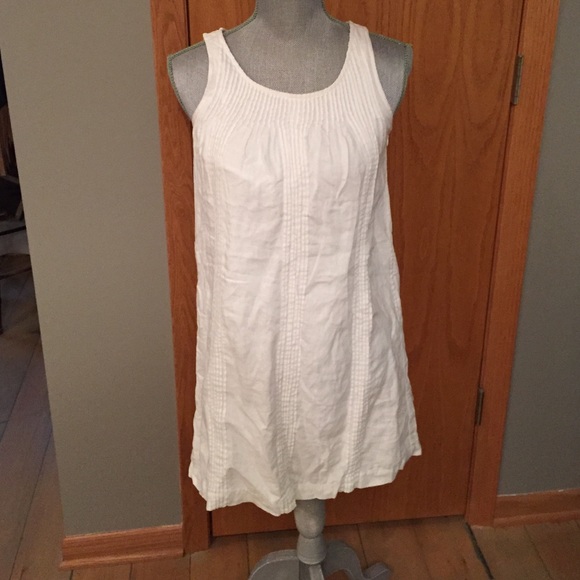 White linen dress