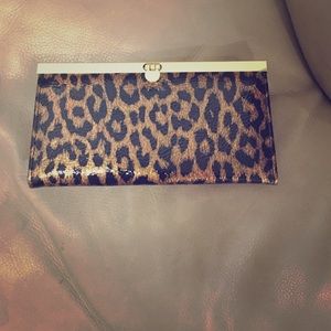 Bebe leopard wallet/clutch