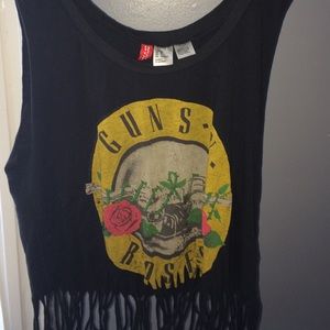 Guns N Roses fringe muscle shirt
