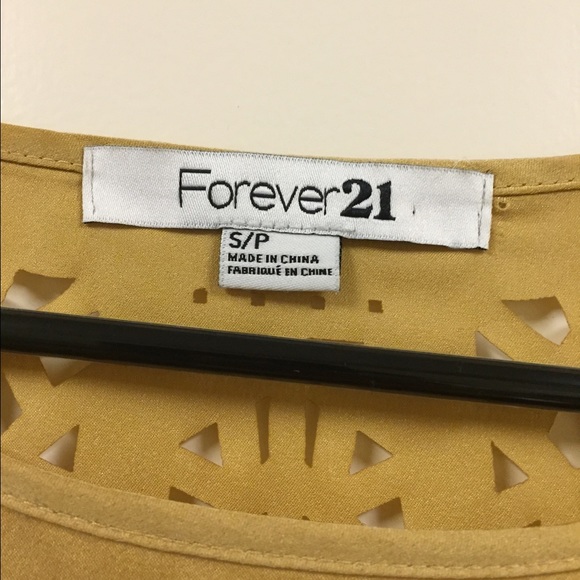 DONATED- 🎉HP🎉 F21 shiny gold cutout top - Picture 2 of 2