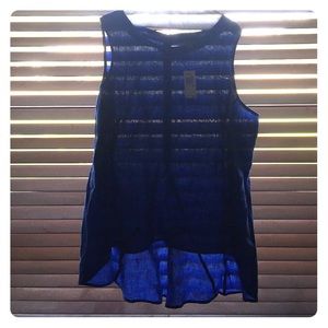 Blue Sleeveless Shirt