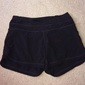 Black lululemon sports shorts