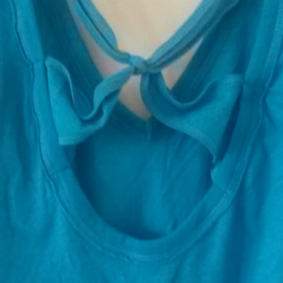 Turquoise Summer shirt with tie detail on the back - Picture 4 of 4