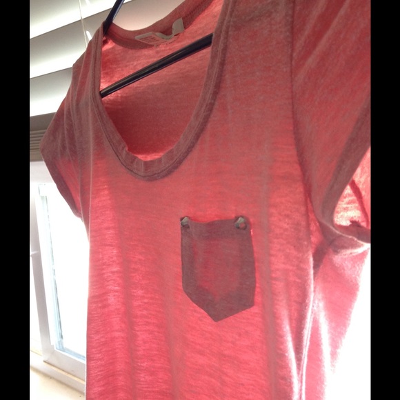 simple pink top with studs on pocket. - Picture 1 of 1