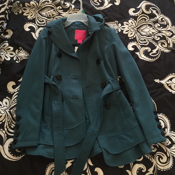 Dark turquoise pea coat BRAND NEW