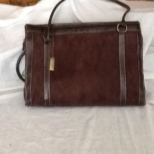 Brown Suede Handbag