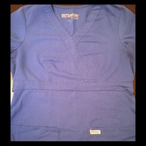 Women's Small, Royal Blue Scrub Top