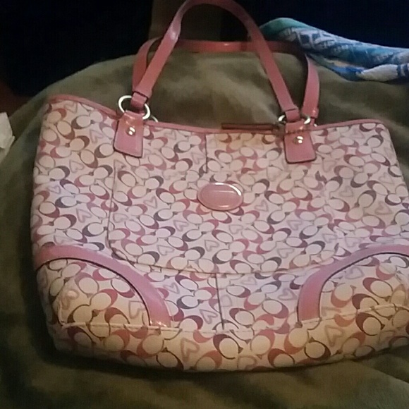 COACH Heritage Bias Heart Tote Bag F18426