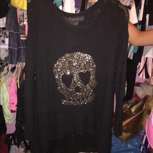 Knit skull sweater