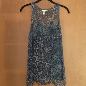 Sheer Paisley tank top