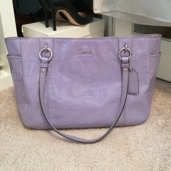 Coach Handbags - Coach Lavender Patent Leather Handbag