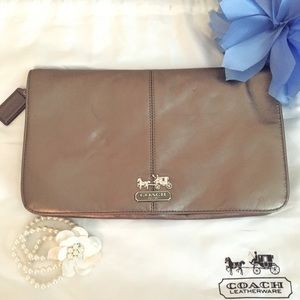 Authentic Coach metallic clutch