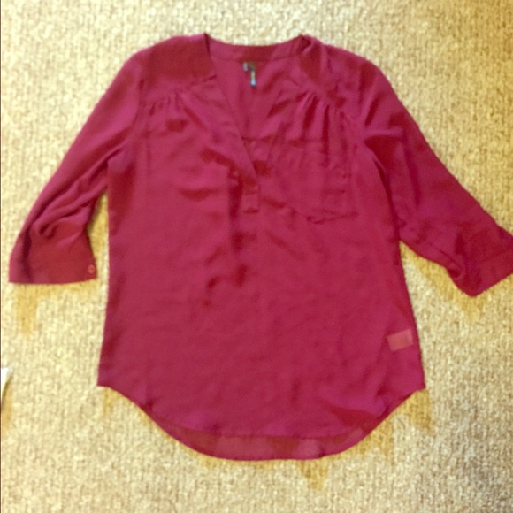 Sheer red top