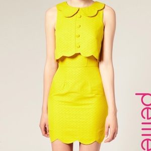 ASOS PETITE SCALLOPED SHIFT DRESS