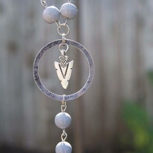 Rosary style arrows head necklace