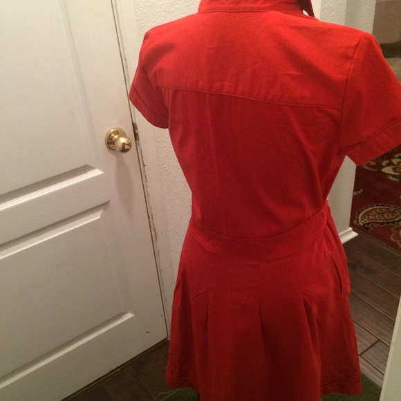 Brick red/orange Banana Republic dress size 8 - Picture 2 of 3