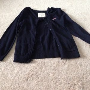 Navy hollister cardigan