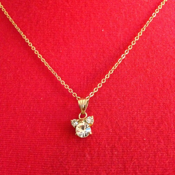 Faux Diamond Mickey Mouse Necklace