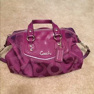 Authentic Coach Purple Satchel handbag