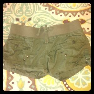 Army green cargo shorts