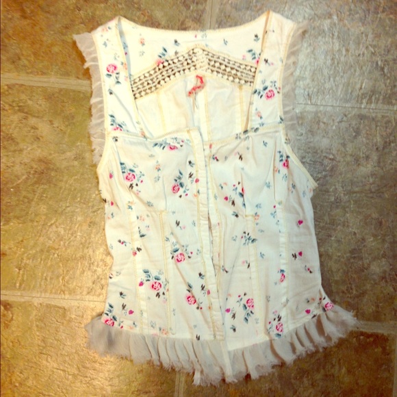 Free People corset-like top