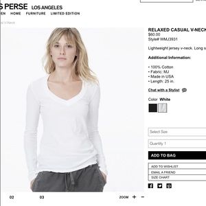 White James Perse long sleeve T