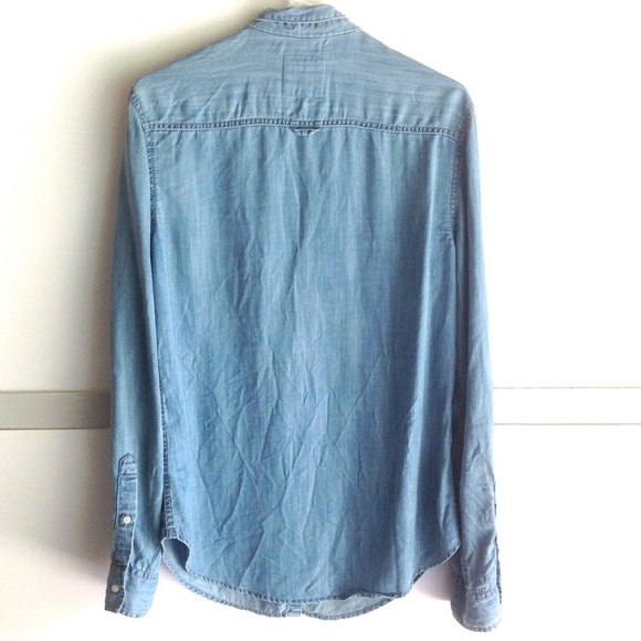 SOLD Abercrombie&Fitch Sequin/Shine Denim Top - Picture 3 of 4