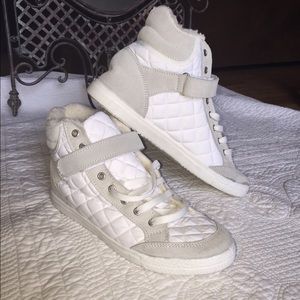 River Island high top quilted sneakers