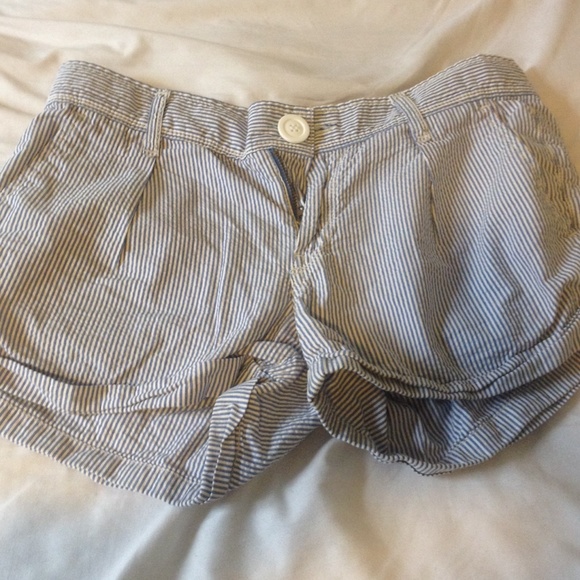 Blue and white stripe shorts