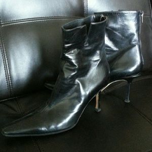 Jimmy Choo Black Leather Booties