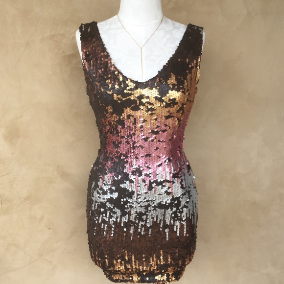Multi-Colored Sequin Dress