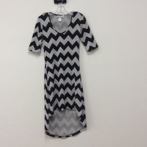 Black and Grey Asymmetrical Dress (NWOT)