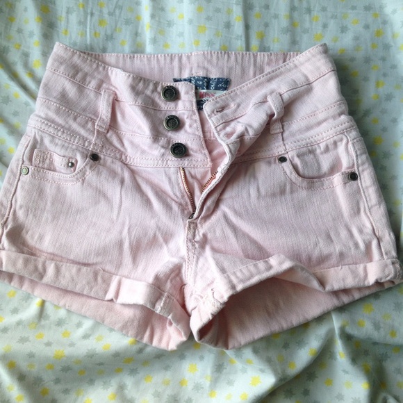 Pale Pink High Waisted Shorts