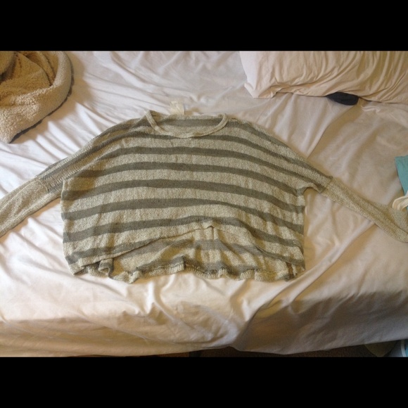 Long sleep crop top sweater