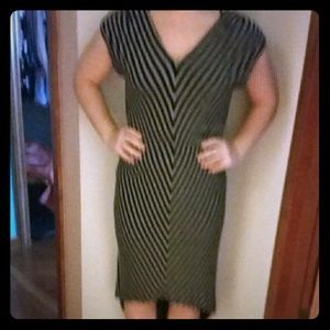 Black and gray striped dress from Target.