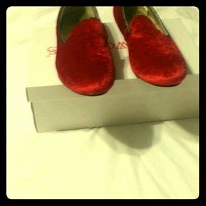Red loafers
