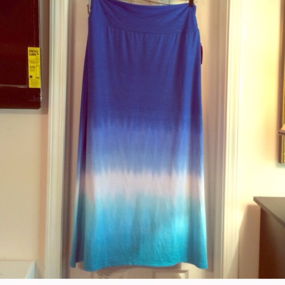 Faded Glory Tie Dye Maxi Skirt Size Large