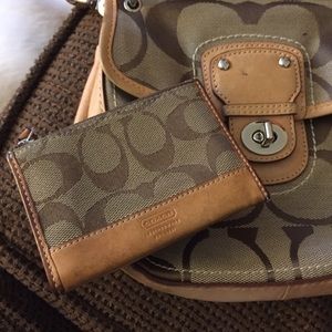 Authentic Beige Classic Mini Wallet/Card Holder