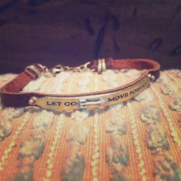 Waxing poetic leather bracelet