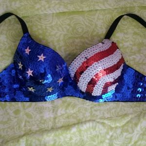 Nwt USA sequin bra!  Patriotic American USMC