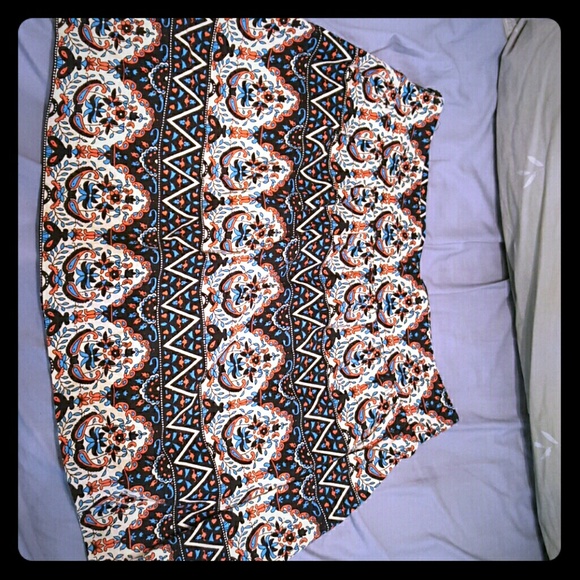 Forever 21 printed A-line skirt