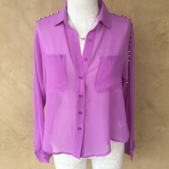 Light purple studded button up!