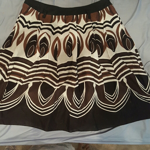 Forever 21 brown & black A-line skirt