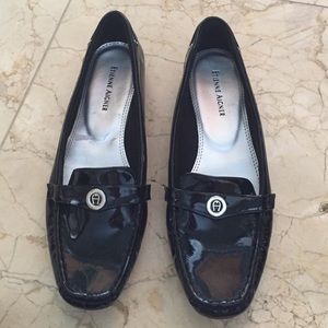 Etienne Aigner Black Patent Leather Flats